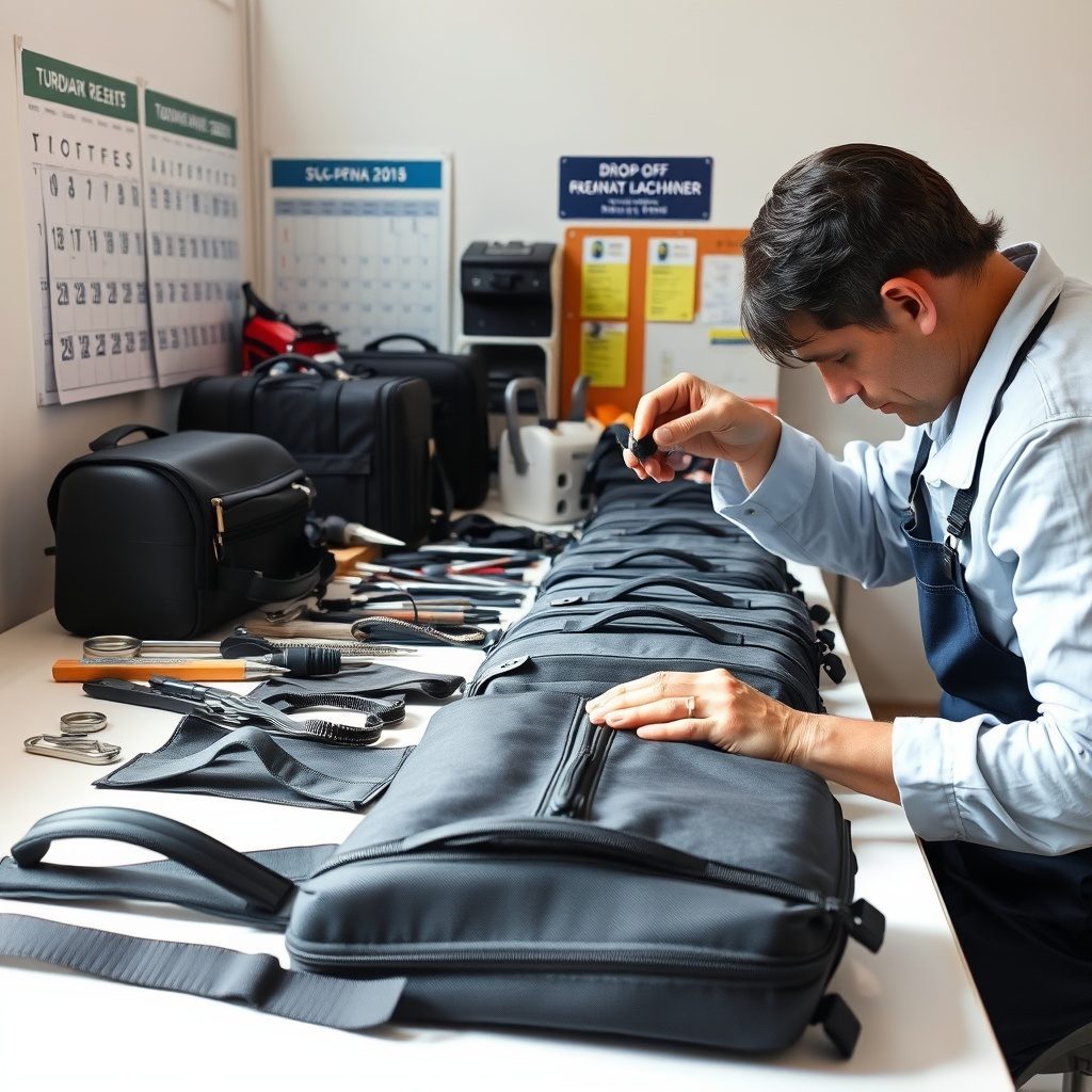 Luggage zipper repair service